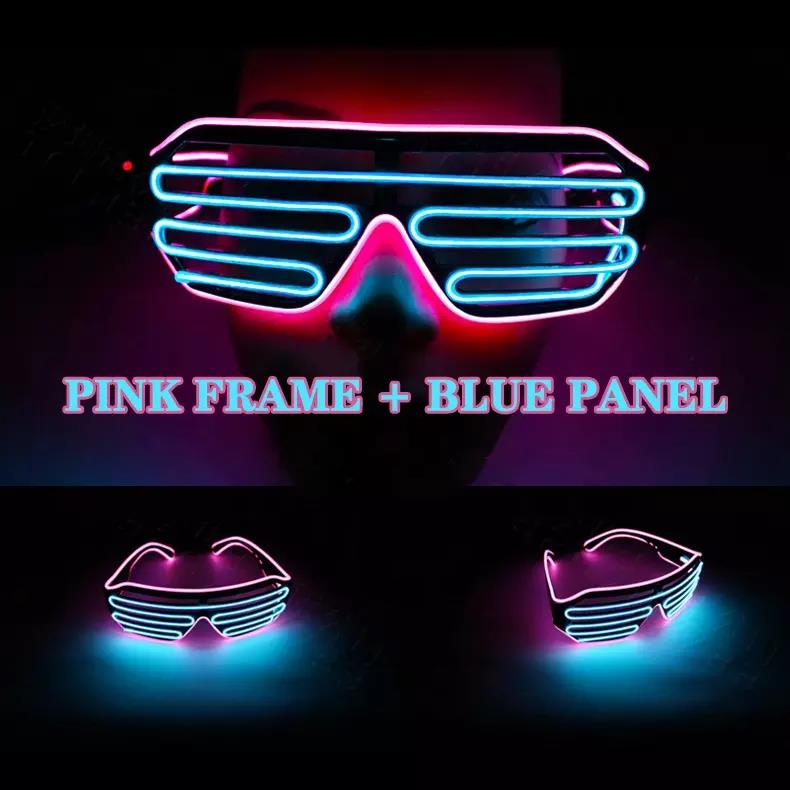 Lunettes LED Lumineuses - Rose / Bleue