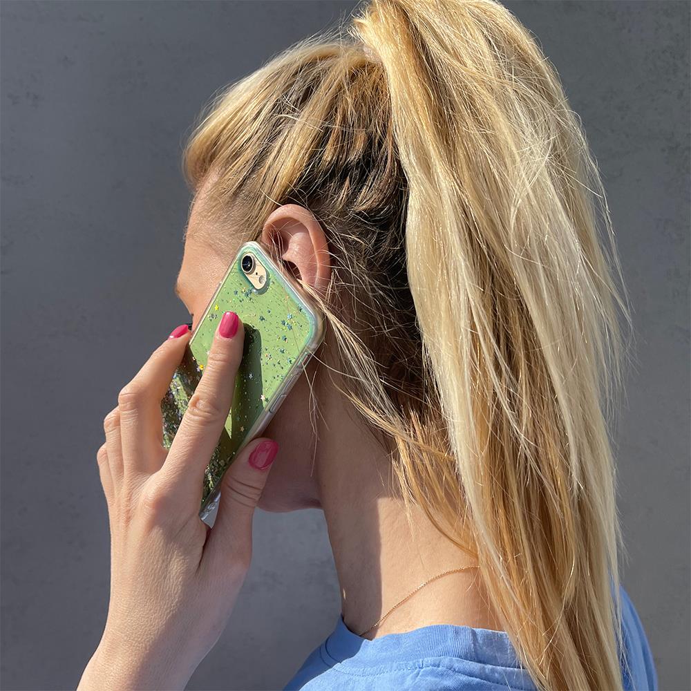 Coque en silicone Wozinsky Star Glitter pour Xiaomi Redmi Note 10S/Redmi Note 10 - Vert