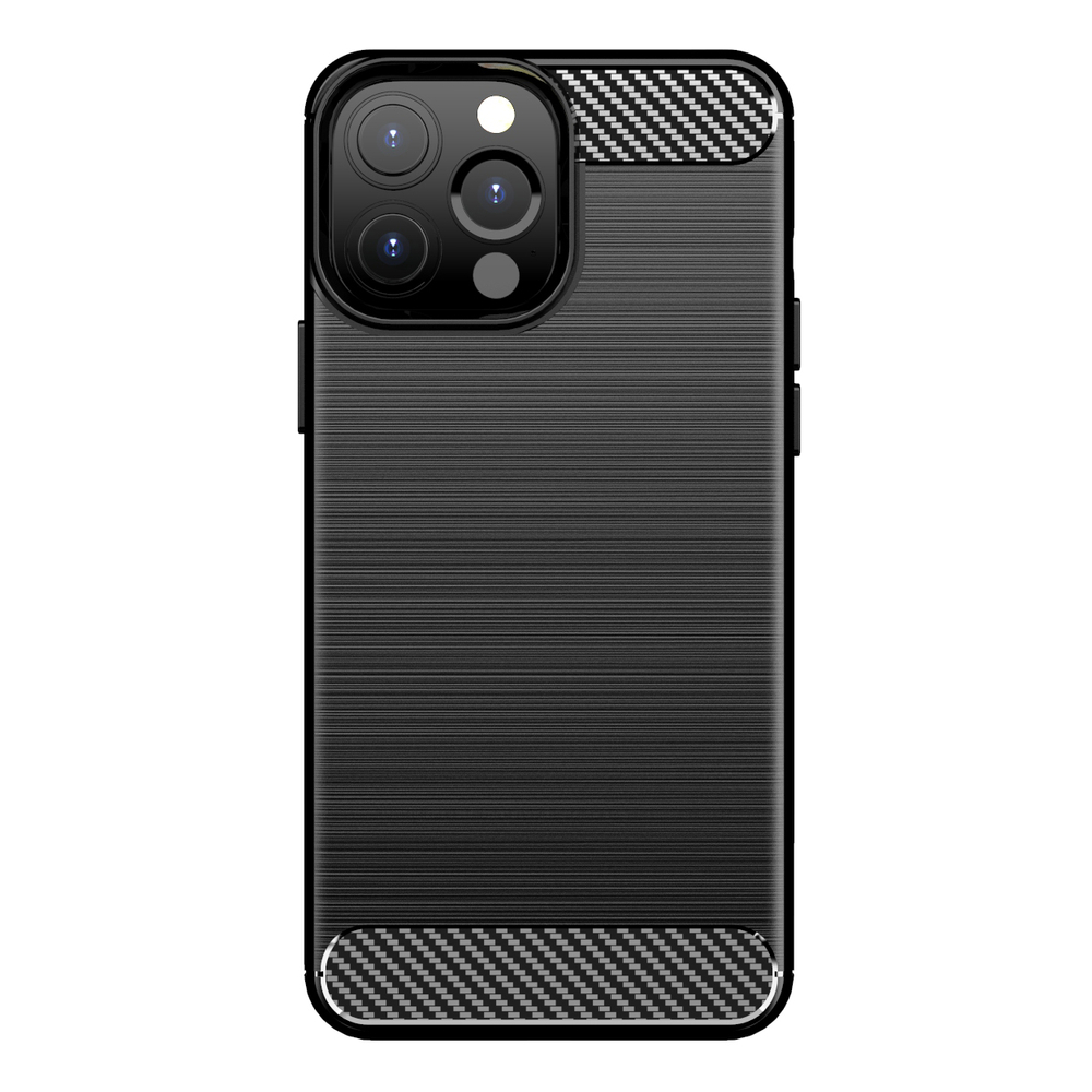 Coque Carbon Shield TPU pour Apple iPhone 13 Pro Max - Noir
