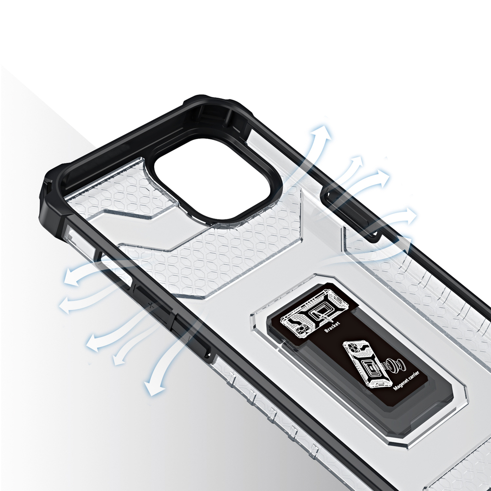 Étui Crystal Ring Case pour Apple iPhone 13 - Noir