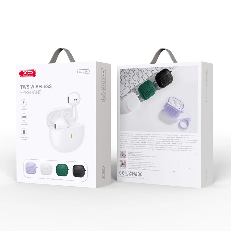 Écouteurs Bluetooth XO X26 TWS - Noir