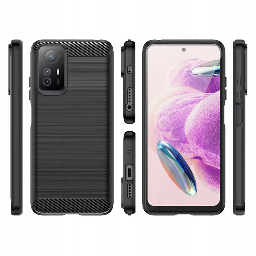 Coque Carbon Shield TPU pour Xiaomi Redmi Note 12S - Noir