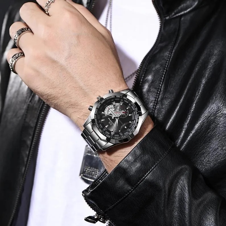 Montre LI-33701 - Argentée / Bleue
