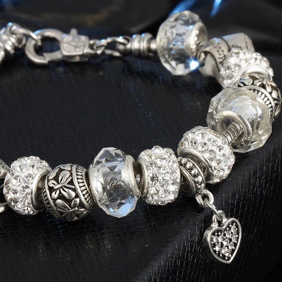 Bracelet ET-1723 - Argenté / Noir