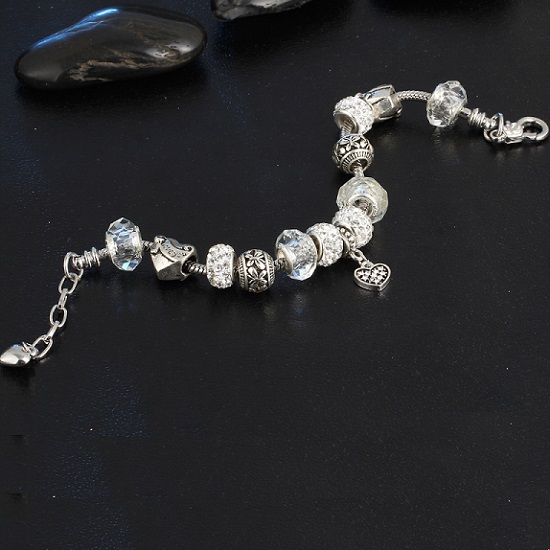 Bracelet ET-1723 - Argenté / Noir