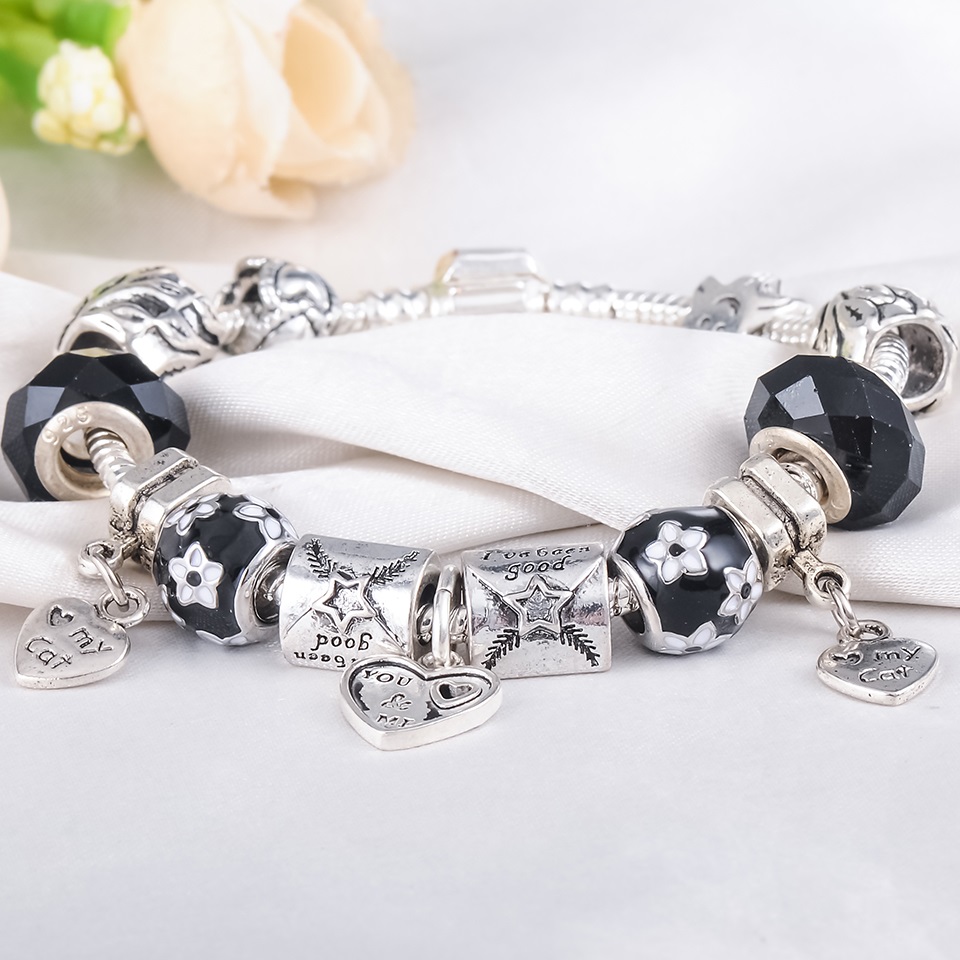 Bracelet ET-1723 - Argenté / Noir
