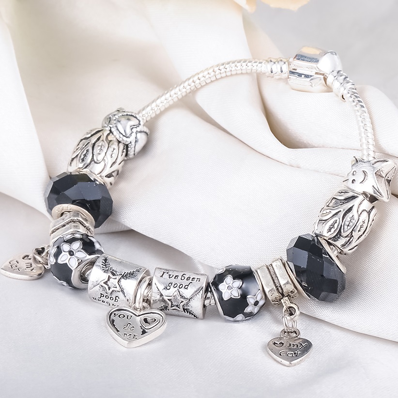 Bracelet ET-1723 - Argenté / Noir