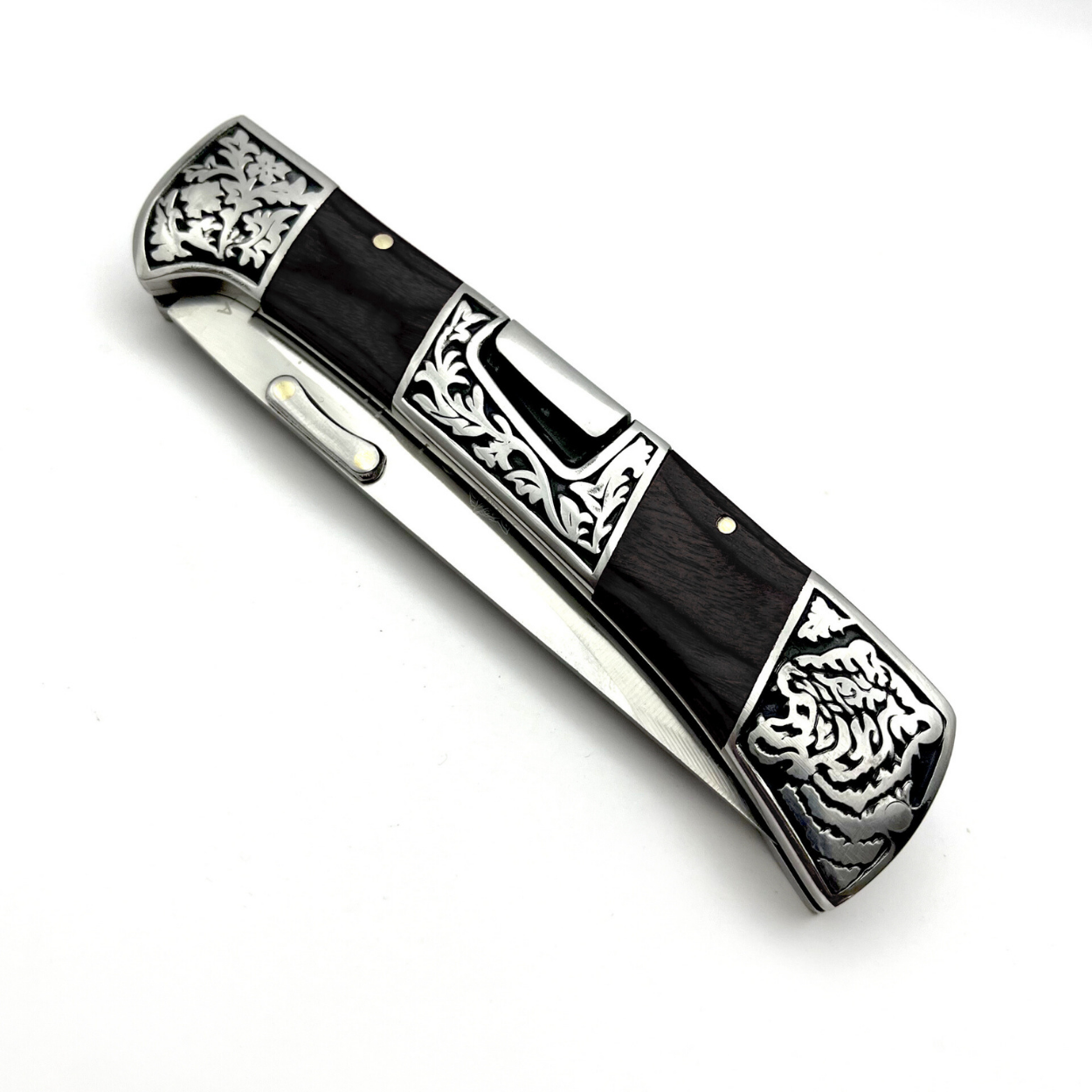 Couteau pliant outdoor B3159 - Noir / Marron / Argent