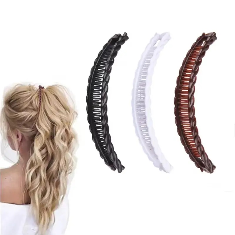 Pince banane pour cheveux - Blanche