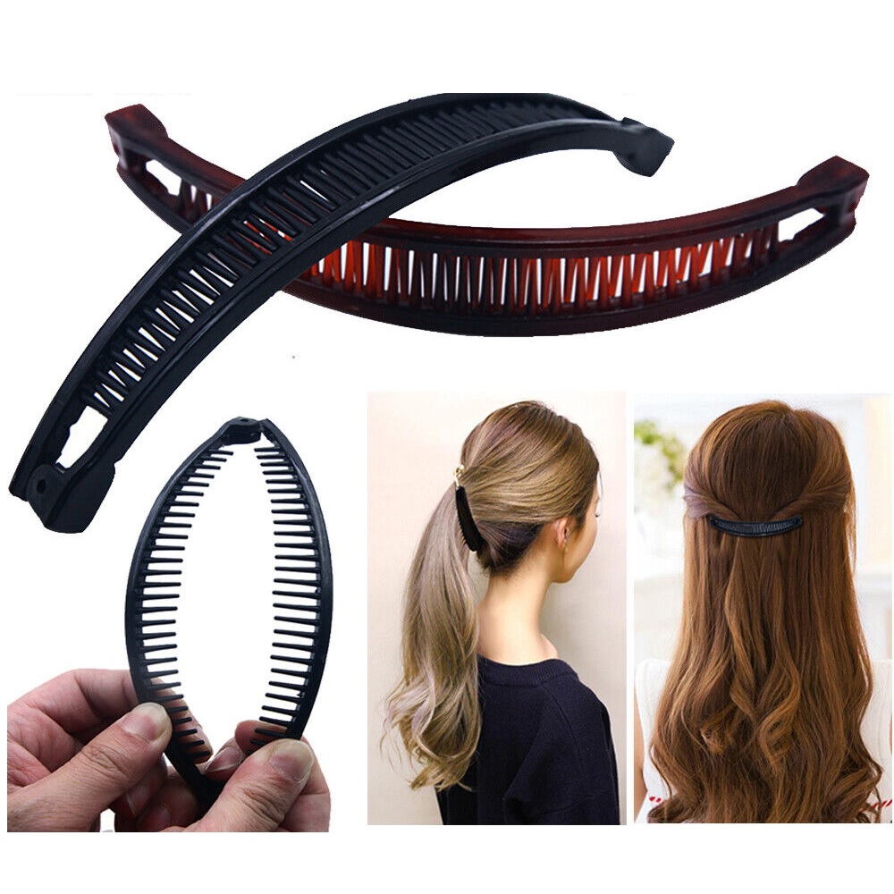 Pince banane pour cheveux - Blanche