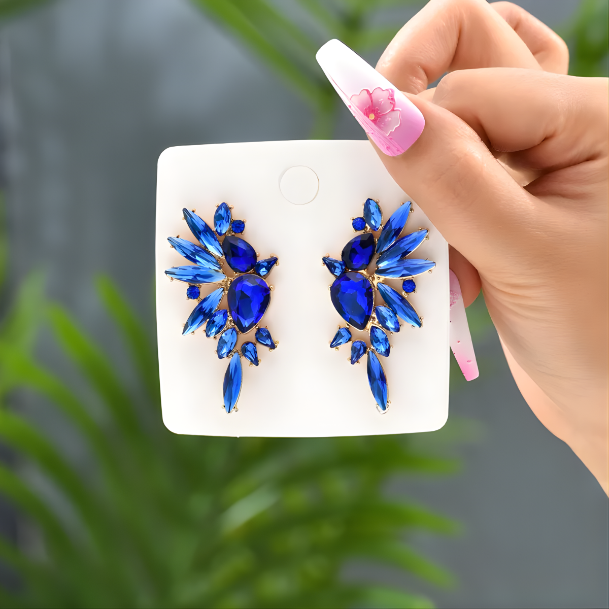 Boucles d'oreilles ChB-38970 - Bleues