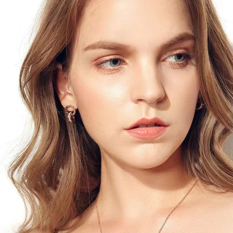 Boucles d'oreilles CA-28399 - Doré Rose