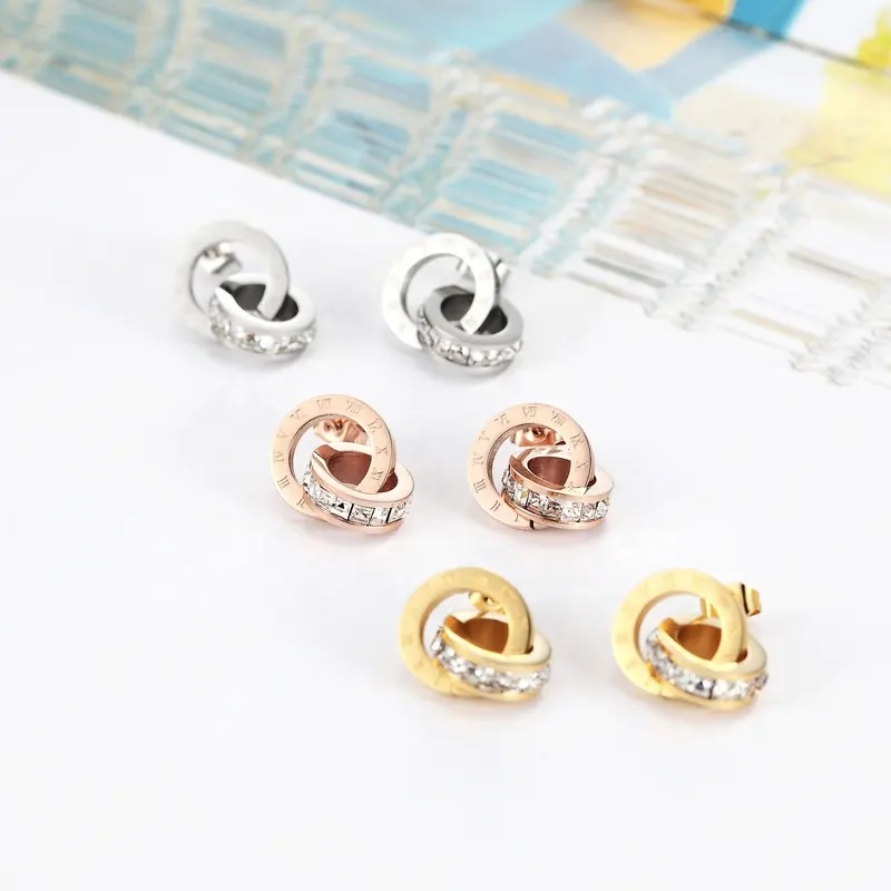 Boucles d'oreilles CA-28399 - Doré Rose