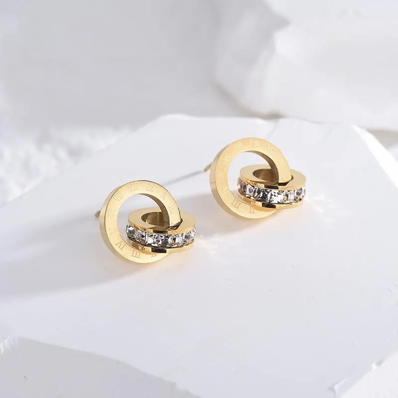 Boucles d'oreilles CA-28399 - Doré Rose