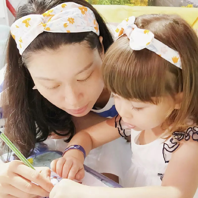 Bandeau pour cheveux Maman et Fille - Bordeaux