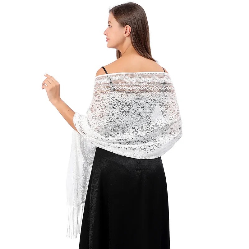 Écharpe en dentelle - Blanc