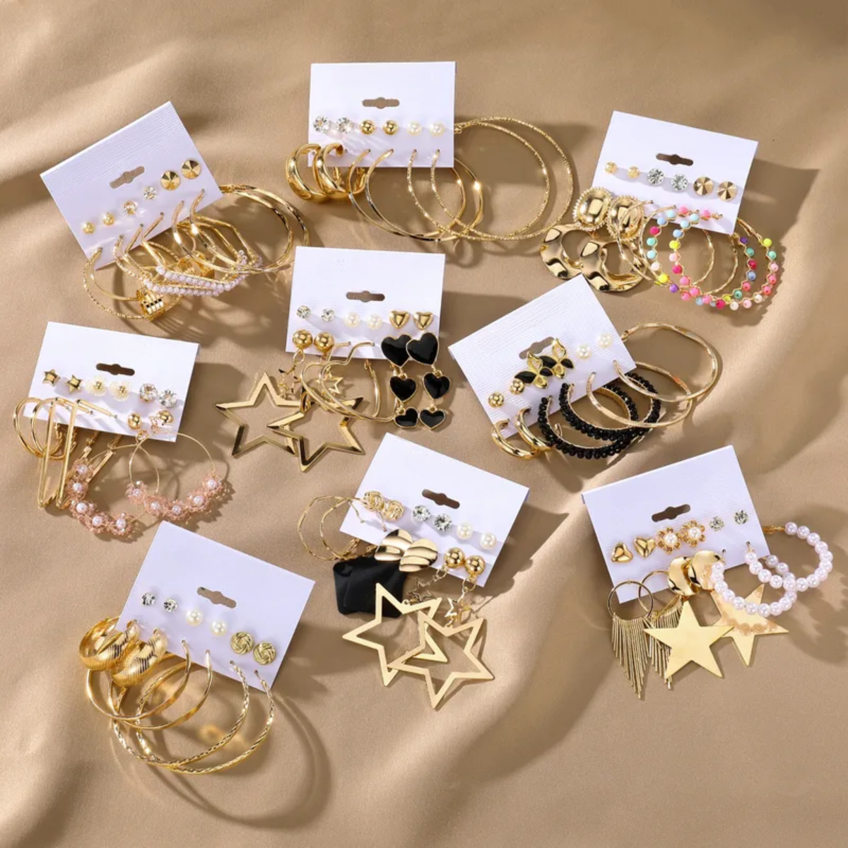 Ensemble de boucles d'oreilles XN-39022 - Or