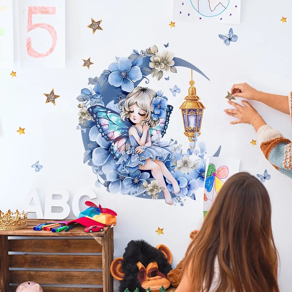 Autocollant mural / Papier peint Flower Moon
