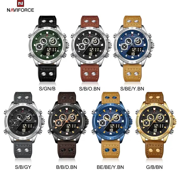 Montre NAVIFORCE KA-29538 - Marron / Bleue
