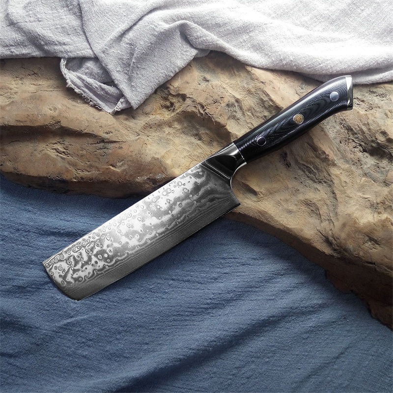 Couteau de cuisine damassé - Fillet / Noir