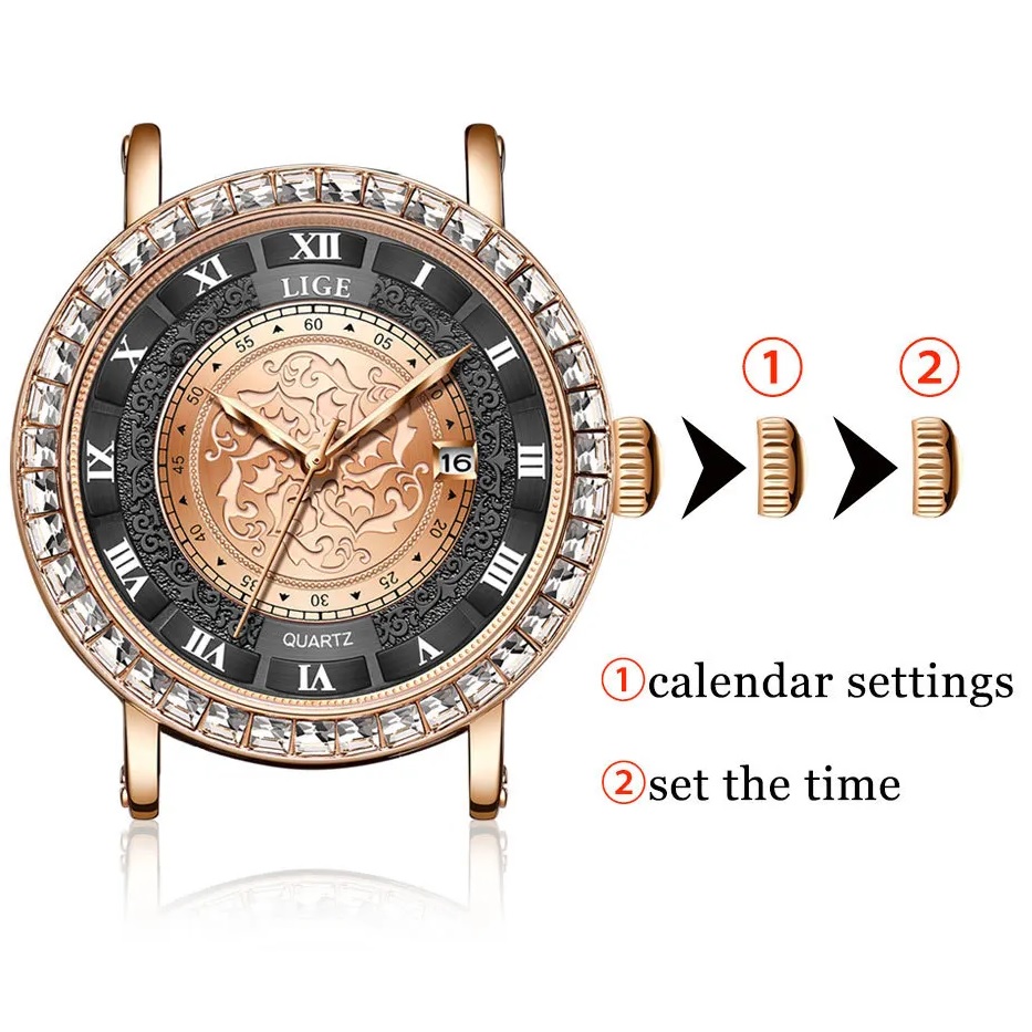 Montre LIGE DE-29502 - Noire