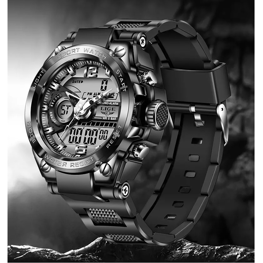 Montre LIGE RA-14664 - Noir / Argenté