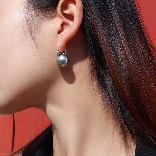 Boucles d'oreilles PE-20778 - Doré / Blanc