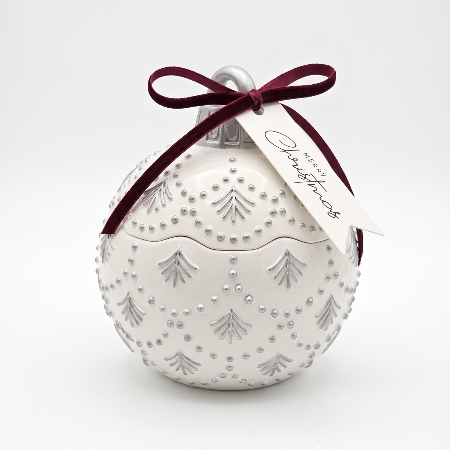 Bougie Christmas Bauble Enchanted MINI - Blanche / Argentée / Magie d'Hiver / MINI