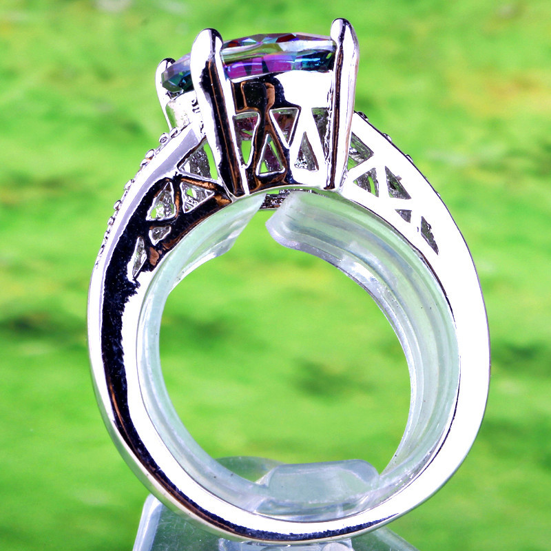 Bague CO-1216 - Argenté / Rouge / 52mm