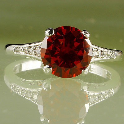 Bague CO-1216 - Argenté / Rouge / 52mm