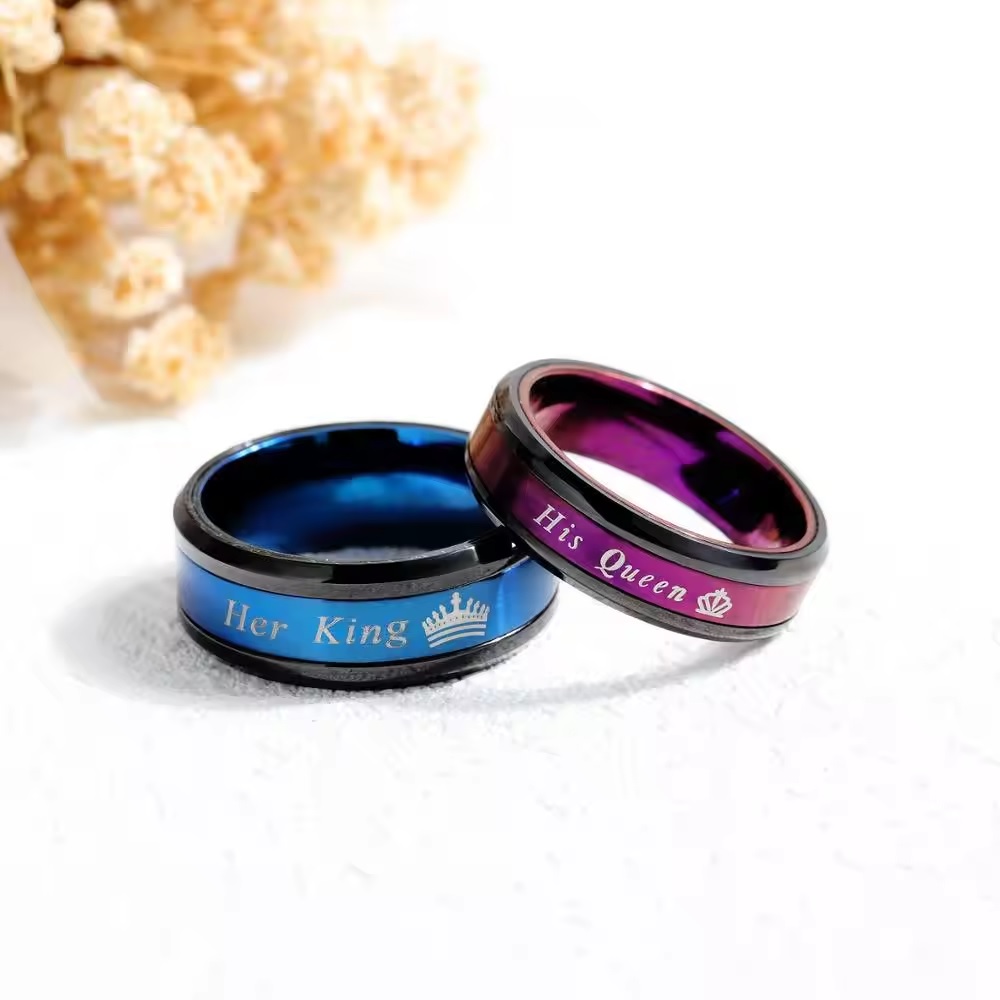 Bague My King - Noir / Bleu / 62mm