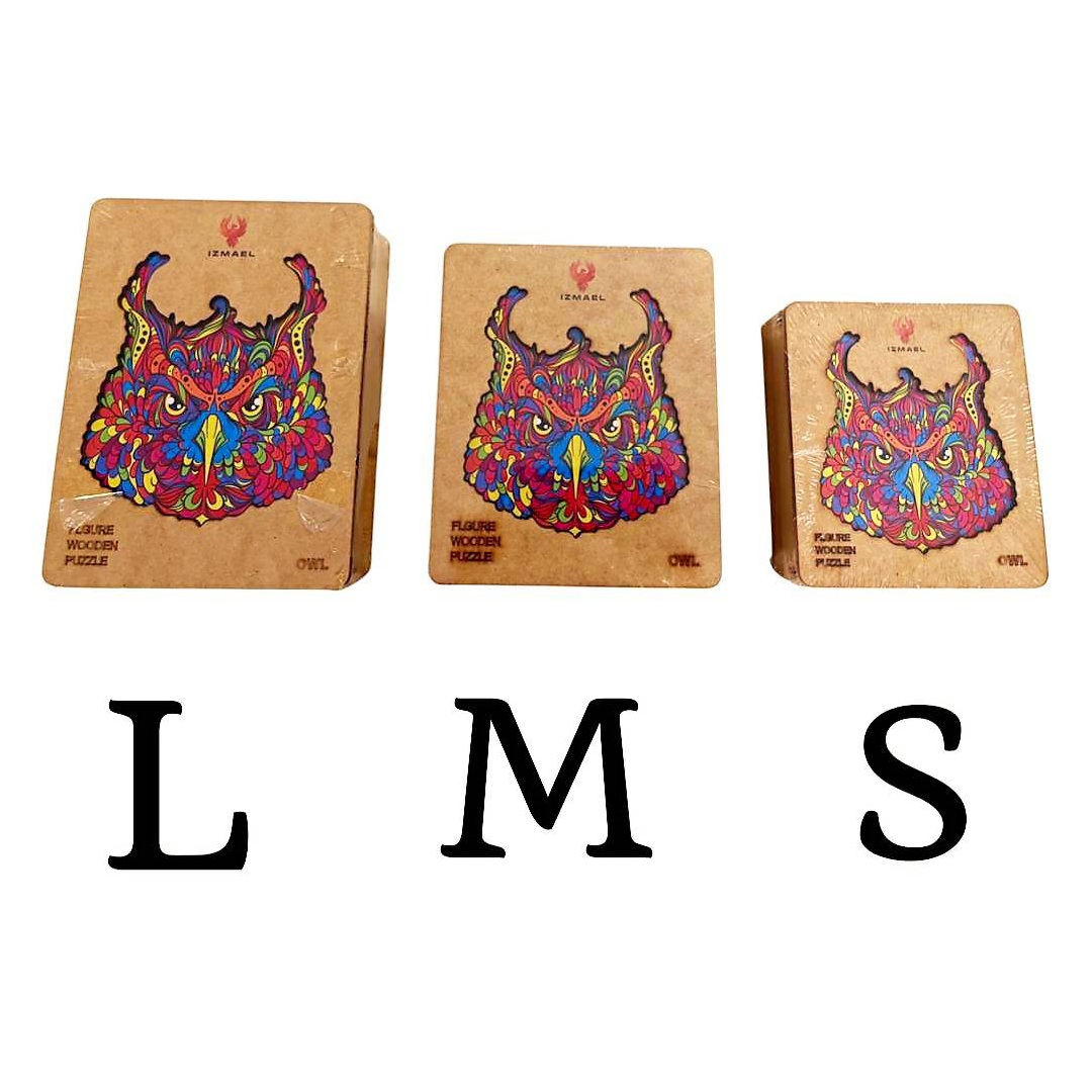 Puzzle en bois - Hibou / S