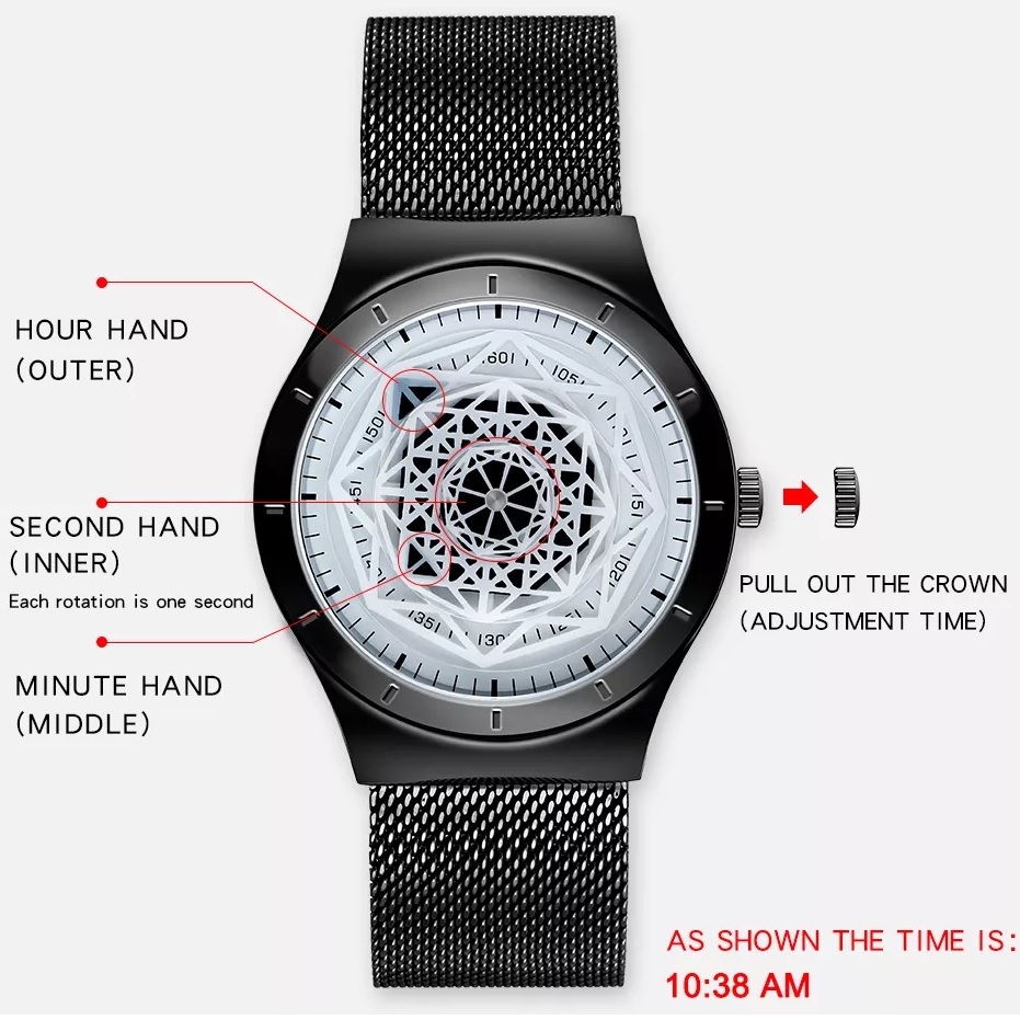 Montre SANDA MA-14282 - Noir / Blanc