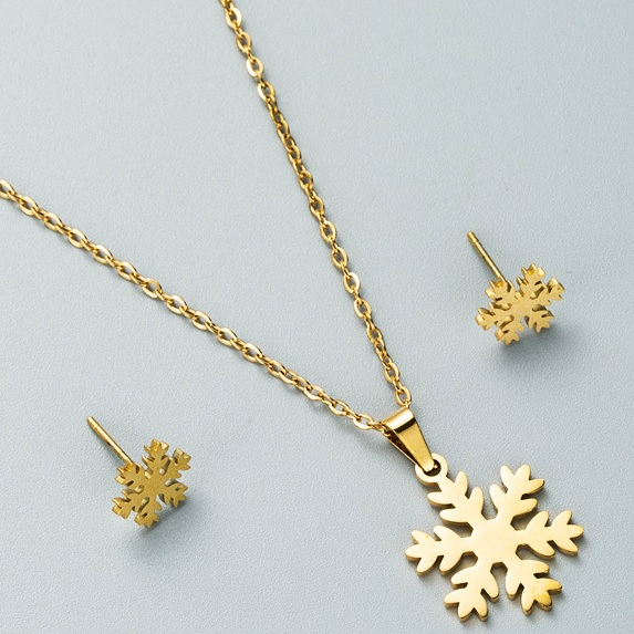 Set Flocon de Neige - Doré