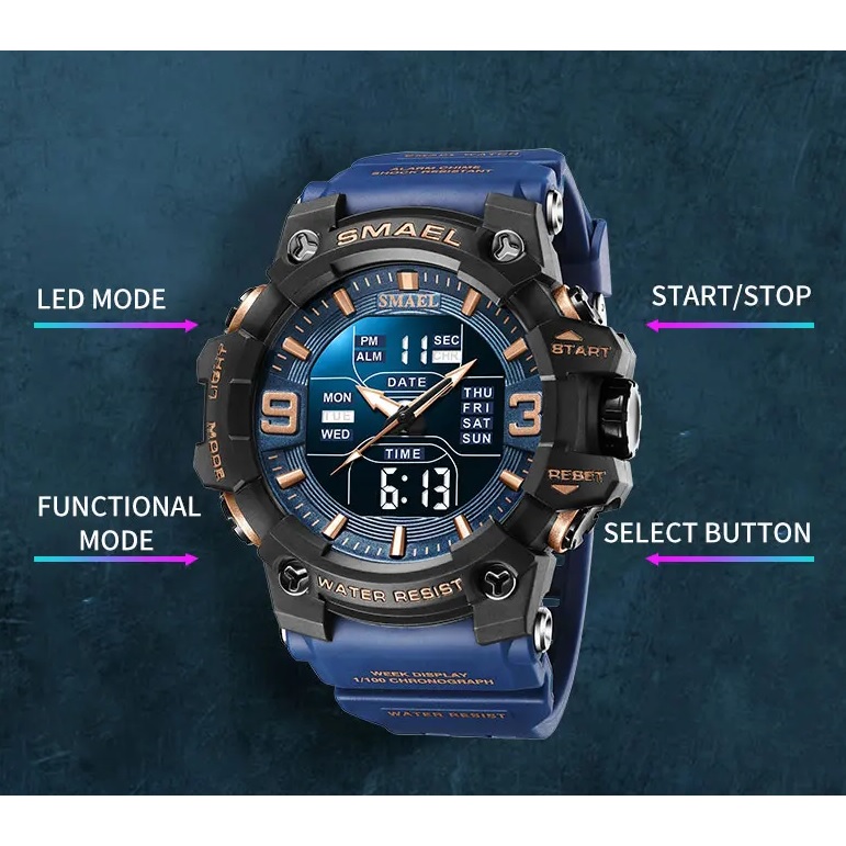 Montre SMAEL TR-29457 - Noire