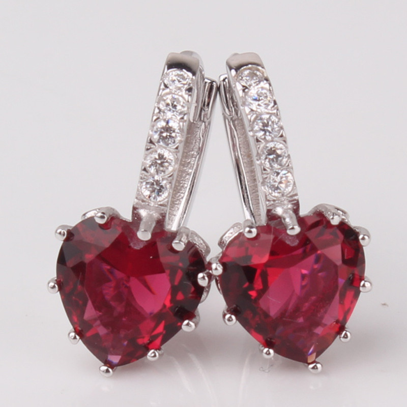 Boucles d'oreilles Silver Heart - Jaune