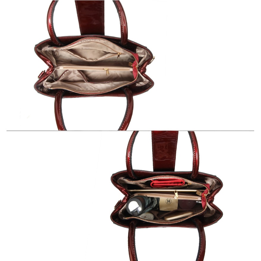 Sac à main TE-4376 - Noir / Rouge