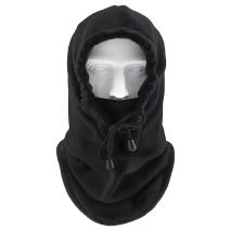 Cagoule en polaire d'hiver avec capuche - Noir