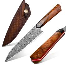 Couteau de cuisine Damasquiné HARAHU KO-29022 - Marron