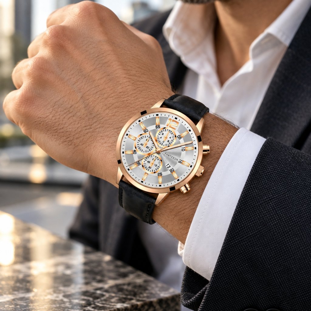 Montre NI-11694 - Noir / Rose Doré