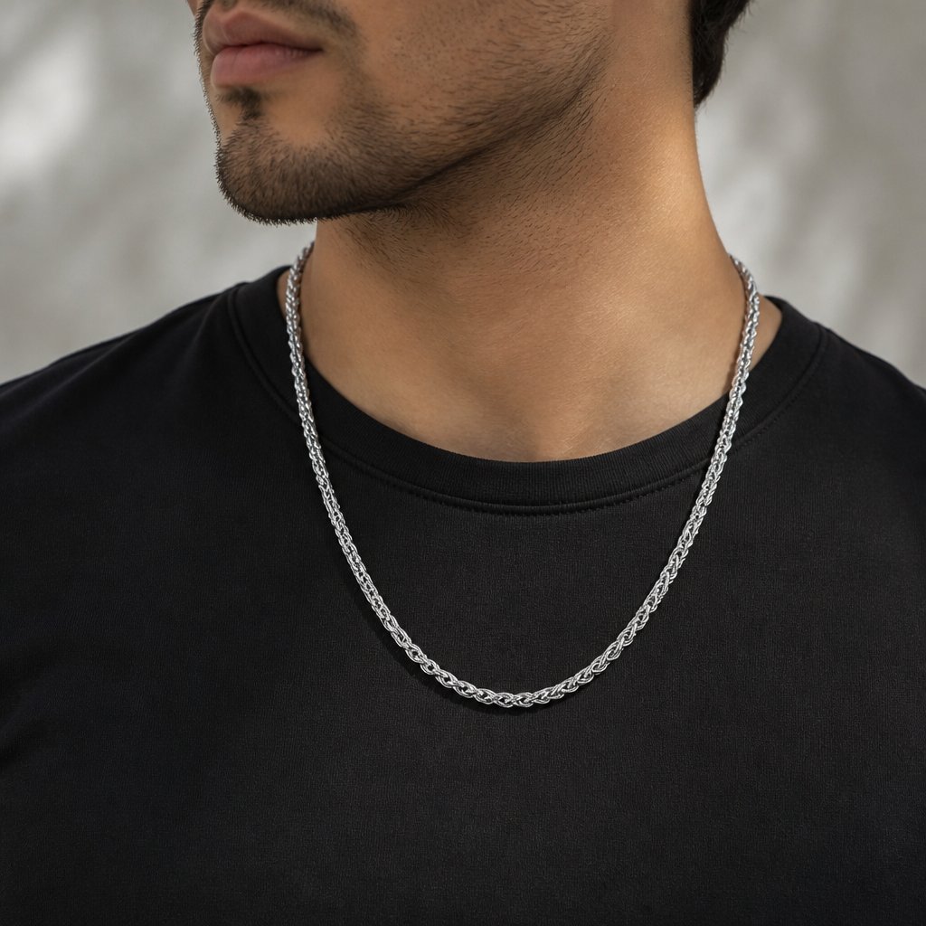 Chaîne pour homme SC-22871 - Argenté / 3mm / 50cm
