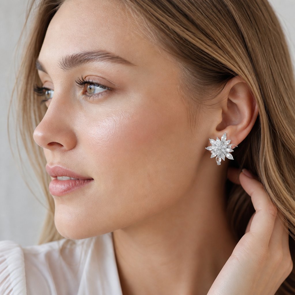 Boucles d'oreilles FA-28222 - Cristal / Argenté