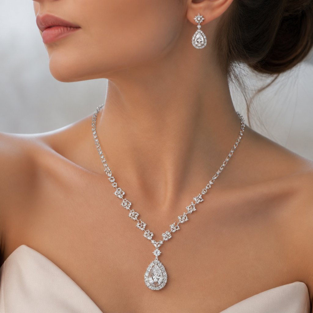 Set EM-29232 - Argenté / Cristal