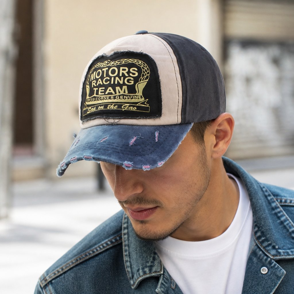 Casquette MO-3823 - Grise / Bleue