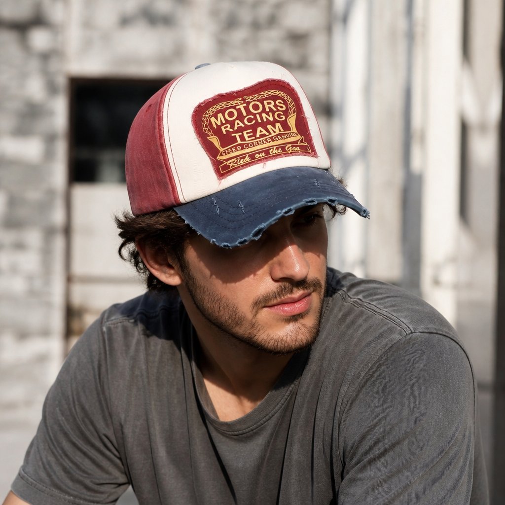Casquette MO-3826 - Rouge / Bleu