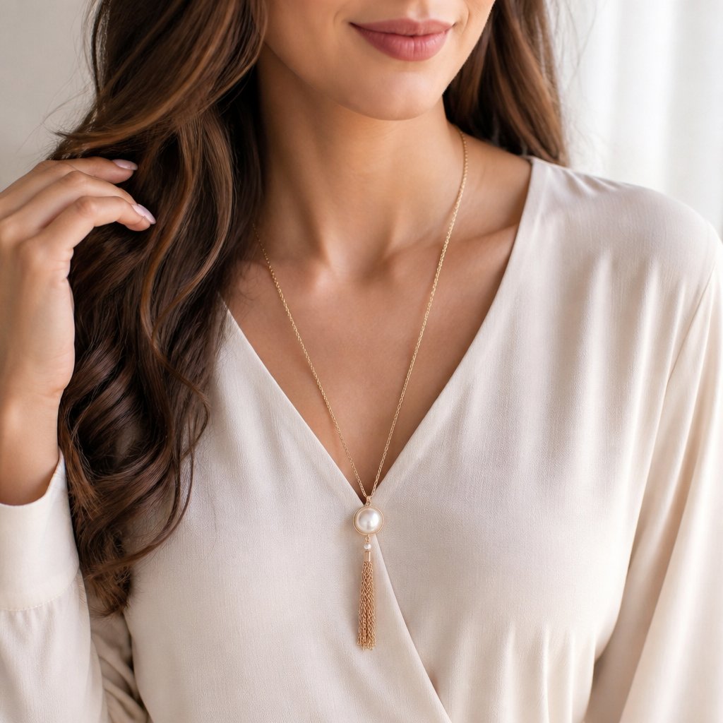 Collier Femme GO-38864 - Or / Blanc