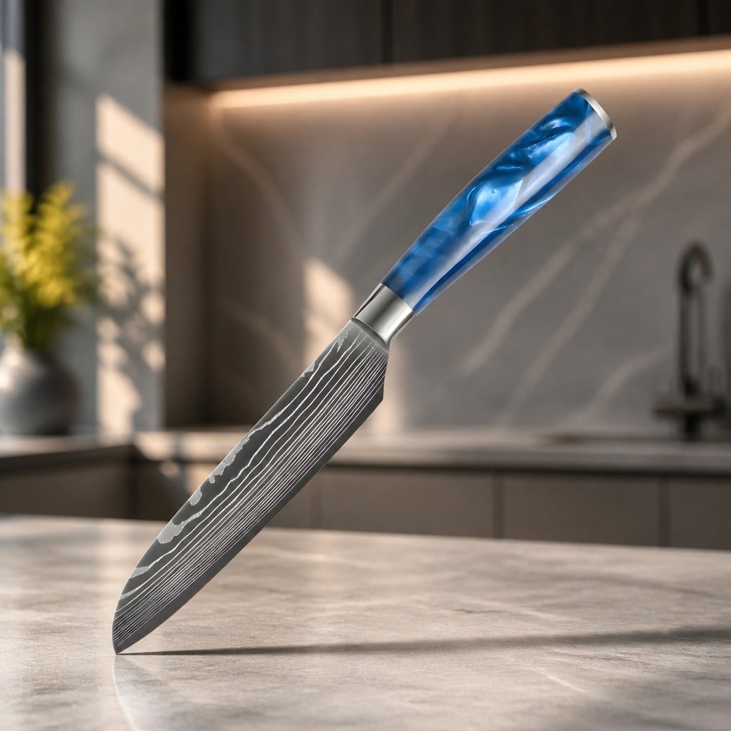 Couteau de cuisine BL-39275 - Small Santoku / Bleu